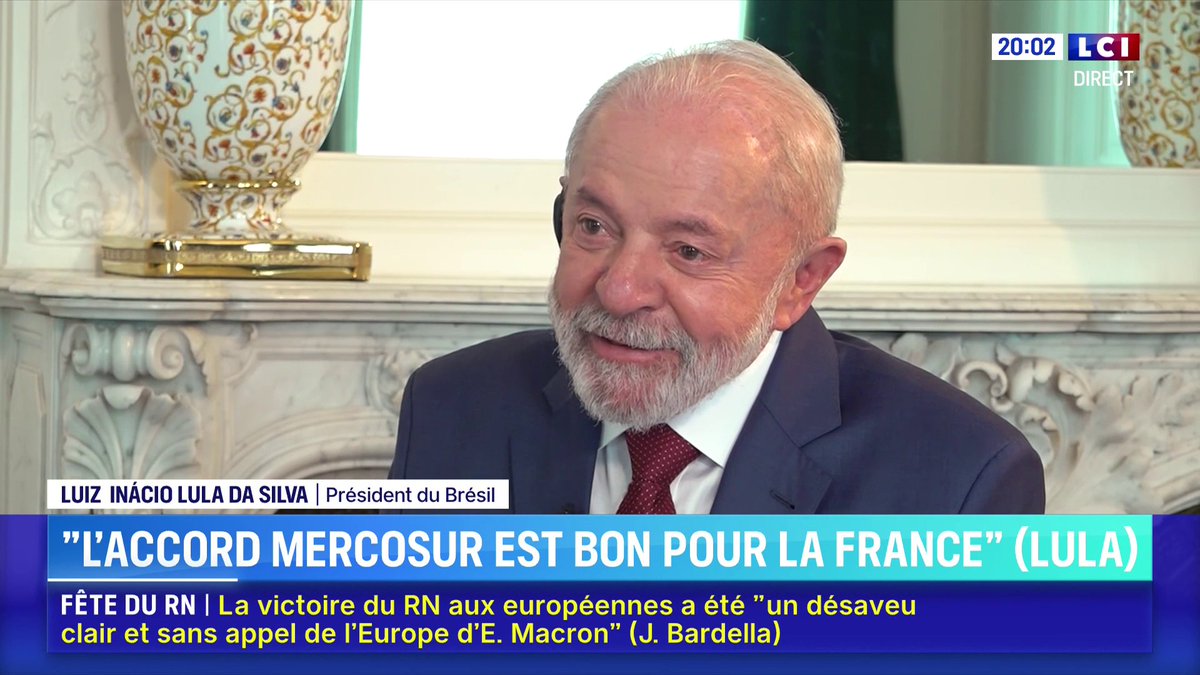 🚨ALERTE INFO Lula affirme que l’accord UE-Mercosur sera signé et que Von der Leyen a le mandat pour le faire. Macron a encore menti.
