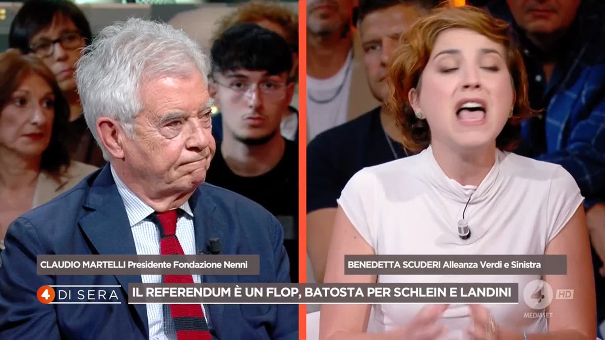 Benedetta Scuderi: "Il fatto che il Governo abbia chiesto di non andare a votare è un utilizzo subdolo e strumentale della popolazione" Siete d'accordo? #4disera in diretta su #Rete4 e in streaming su Mediaset Infinity