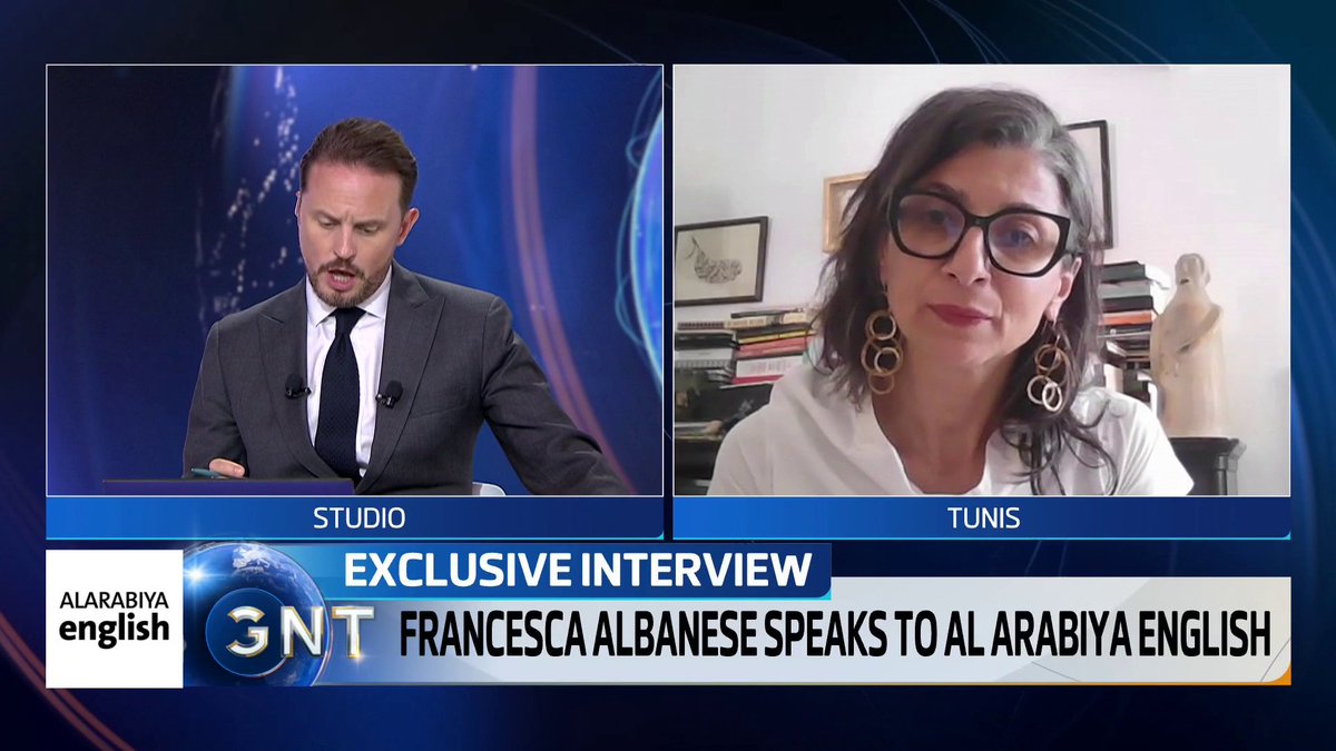Criticism of #Israel is necessary given its institutional crimes against #Palestinians, says UN Special Rapporteur Francesca Albanese, UN Special Rapporteur oPt. She calls the weaponization of anti-Semitism “vile,” adding that the real disgrace is the ongoing mass killing in #Gaza. #GNT