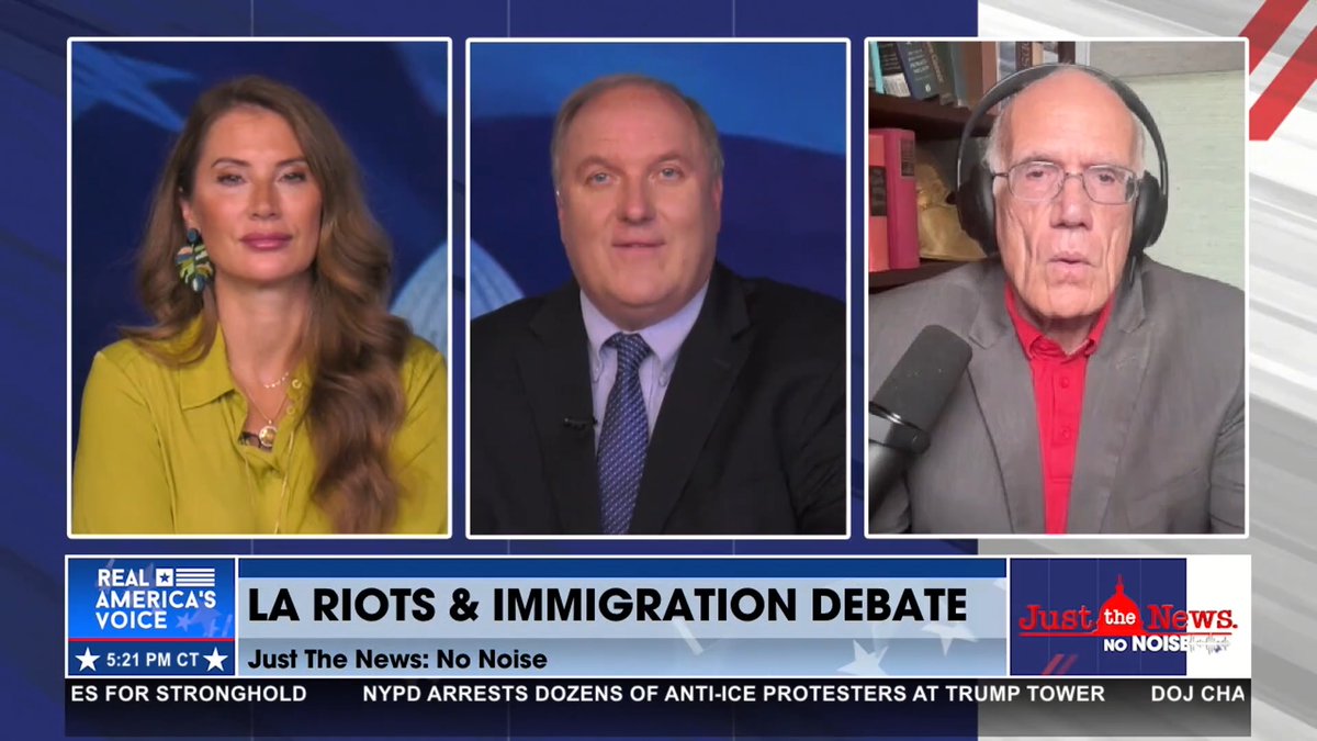 54% of Californians support deportation, and 75% want immediate deportation for criminals. “So I don’t quite understand what he’s doing, he’s made a series of blunders…he said ICE was the problem…they were reckless, that wasn’t true!” - Victor Davis Hanson joins Amanda Head and John Solomon to discuss Gavin Newsom’s response to the riots in LA.