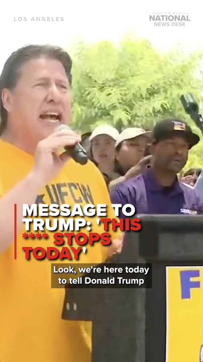 California SEIU President David Huerta is in custody after being arrested while protesting immigration enforcement operations on Friday. On Monday, members of the SEIU held a rally calling for Huerta’s release, saying, “This **** stops today.” #california #seiu #protests #losangeles #immigration #laborunion