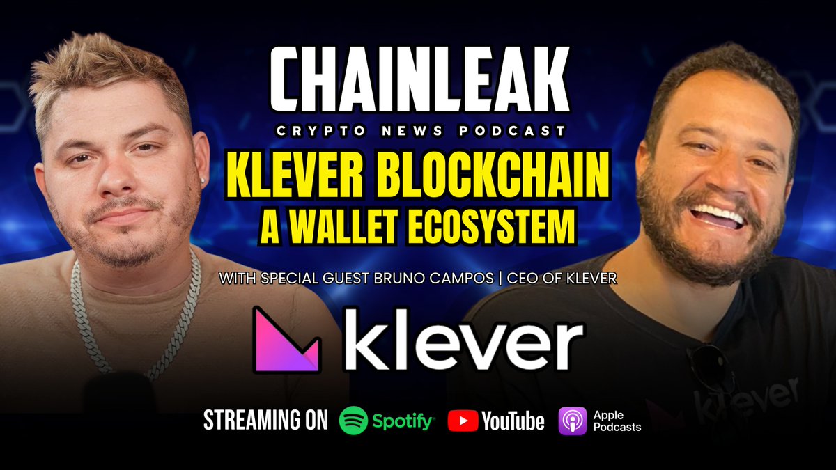 🎙️ #ChainLeakPodcast 🎙️ Klever Blockchain - A Wallet Ecosystem With @BrunoCampos_ssa Presented by @Klever_org We discuss: • Infrastructure + (KFI + KLV) • Native Asset Creation (KDA) • Bitcoin Lightning Integration $KLV $KLV #KleverPartner