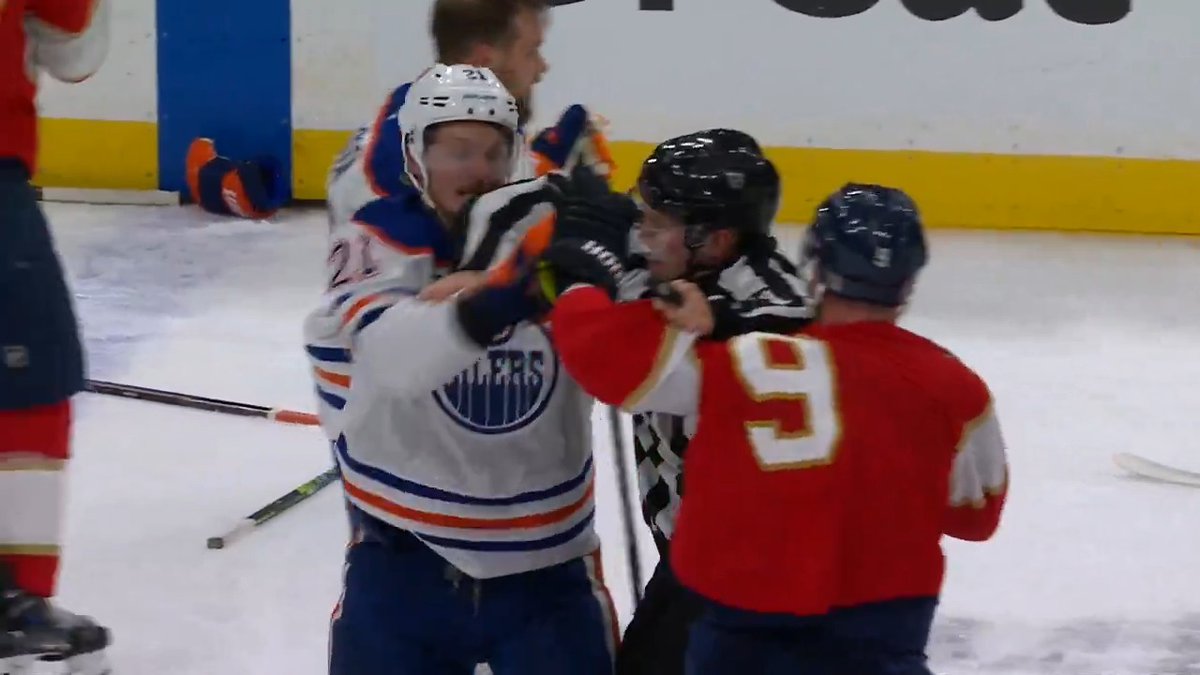 PANTHERS-OILERS BRAWL ๐ณ FISTS WERE FLYING ๐ฌ