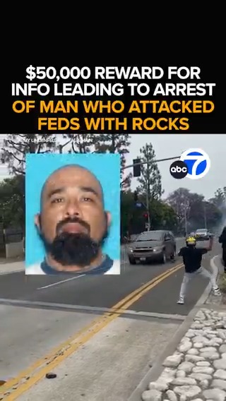 The FBI IDs the man accused of attacking federal vehicles with rocks in Paramount. 40-year-old Elpidio Reyna smashed windows of several SUVs, police say. Now, the FBI is offering a $50,000 reward for his capture. The manhunt - Tonight at 11 from ABC7