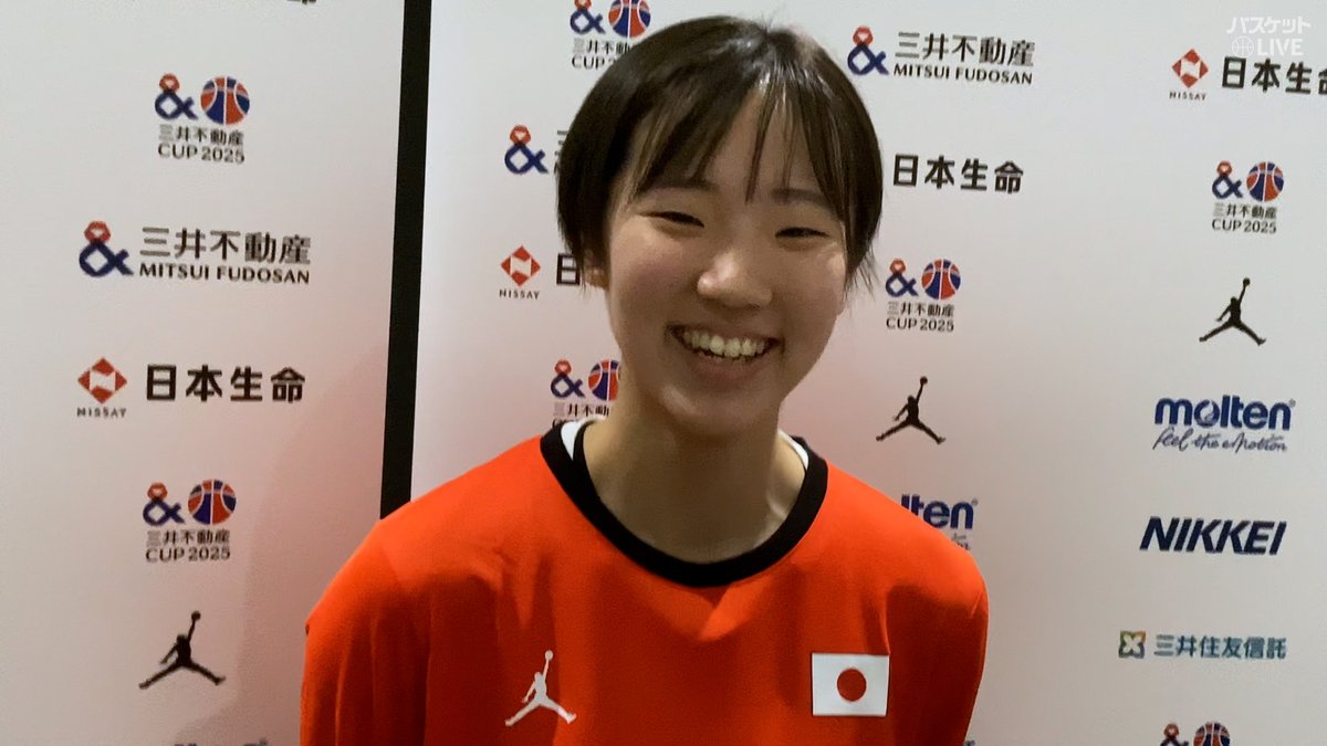🏆三井不動産カップ 2025 🏀女子日本代表国際試合🏀 19歳 #田中こころ 初の日本代表戦!開始13秒でスリーポイント✨MVPも獲得🏆 2連戦終了後🎙 「自分にプレッシャーをかけて、それを楽しさに変えてできたらいいなと思っている」 #AkatsukiJapan バスケットボール日本代表 #伝統を受け継ぐ強心臓