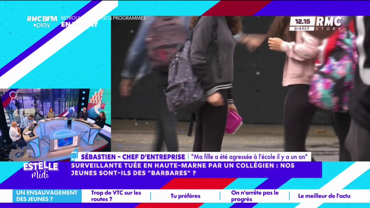 👮♂️ Surveillante tuée en Haute-Marne par un collégien 📞 Sébastien : "À 11 ans, ma fille s'est fait agresser, on a déposé plainte à la police et le procureur a dit que c'était des enfantillages et que ce n'était pas grave ! C'étaient des menaces de mort..." #EstelleMidi
