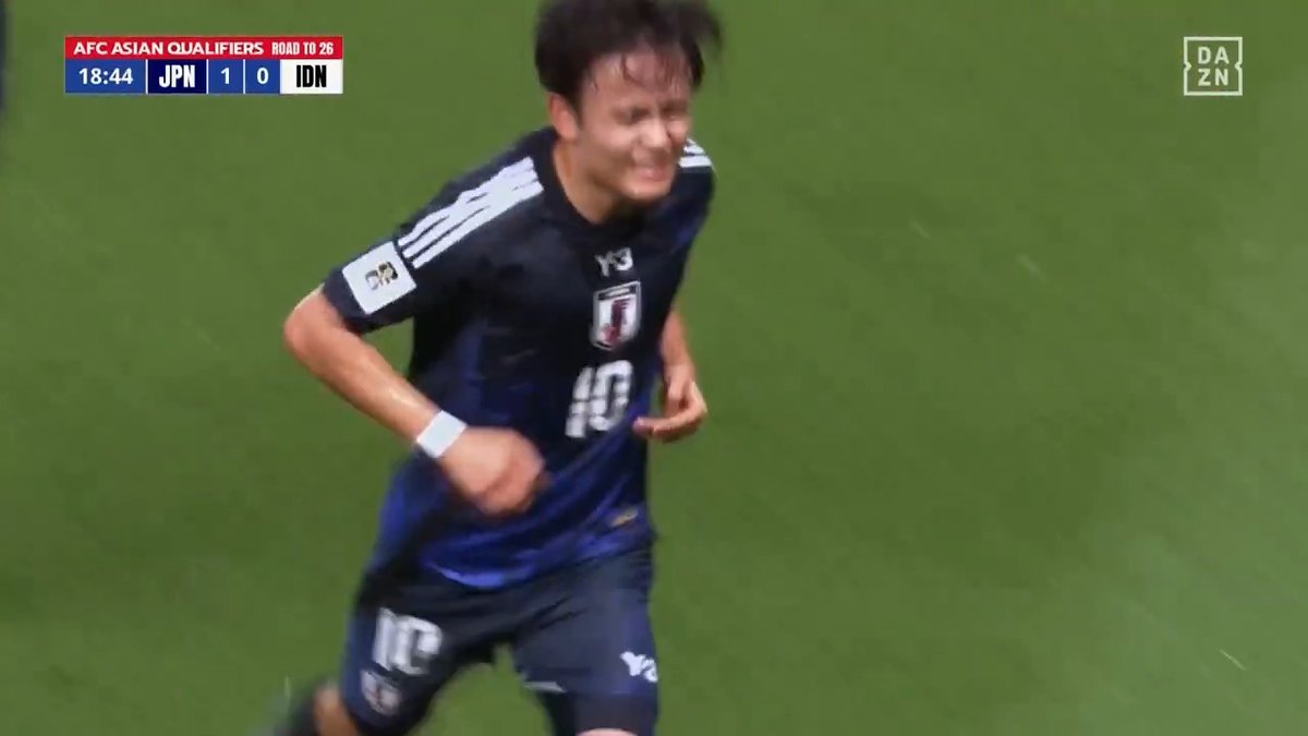 [速報]キャプテン #久保建英 が追加点！ 🏆AFCアジア予選 グループC 第10節 🆚日本🇯🇵vsインドネシア🇮🇩 ／ 久保がPA内に侵入し足裏でタイミングをずらし 逆足でゴールに突き刺す！ ＼ #ABEMAdeDAZN #AFCアジア予選全試合生中継 #サッカー日本代表