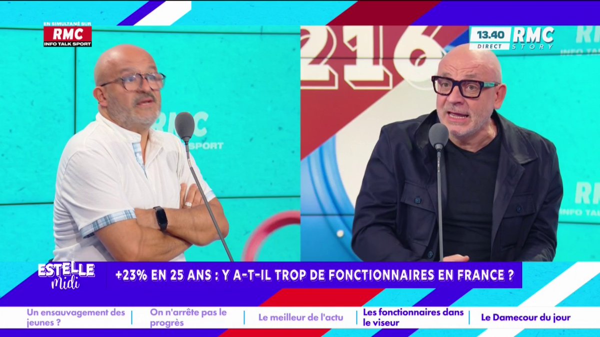 👨💼 +23% en 25 ans : trop de fonctionnaires en France ? 🎙️ frédéric hermel🇫🇷 : "Je suis pour la promotion au mérite dans la fonction publique ! Il y a beaucoup de planqués parmi les fonctionnaires et il y a des gens merveilleux qui n'arrivent pas à progresser !" #EstelleMidi