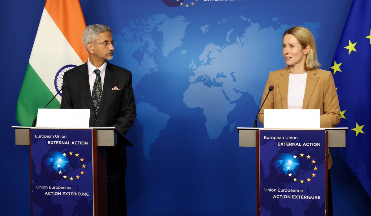 Today, we hosted the first ever EUโIndia Strategic Dialogue. This is a big step forward for our partnership โ tackling issues such as maritime security, space and paving the way for deeper defence cooperation. My press conference with Dr. S. Jaishankar โ