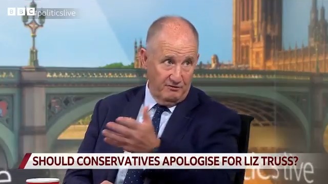 "I'm happy to say sorry, I was against Liz Truss taking over in the first place" Shadow housing secretary Kevin Hollinrake apologises for the former Conservative PM's mini-budget, telling #PoliticsLive it was "doomed to failure"