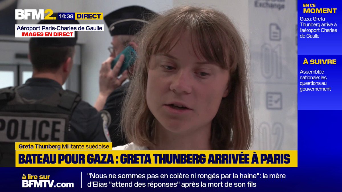 Bateau pour Gaza: Greta Thunberg dénonce une "attaque" et un "kidnapping" d'Israël #BFM2