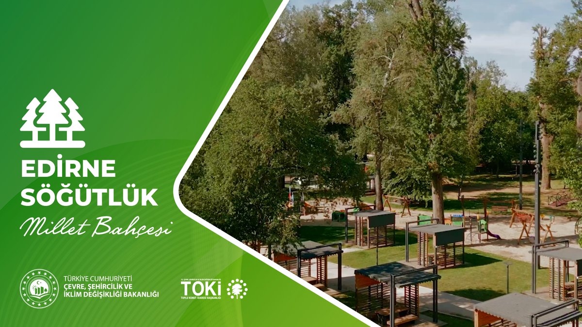 🍀 Edirne Söğütlük Millet Bahçesi 📌 5️⃣1️⃣5️⃣.3️⃣2️⃣6️⃣ m²'lik Alan 🌳 4️⃣1️⃣0️⃣.0️⃣4️⃣1️⃣ m²'lik Yeşil Alan 🚲 4️⃣.4️⃣5️⃣0️⃣ m Bisiklet Yolu 🚶 9️⃣.6️⃣5️⃣0️⃣ m Yürüyüş Parkuru 🛝 4️⃣.0️⃣7️⃣5️⃣ m²'lik Çocuk Oyun Alanları ➡️ Kır Kahvesi ➡️ Nehir Kenarı Sosyal Tesis ➡️ Etkinlik Çayırı Hayırlı uğurlu olsun!