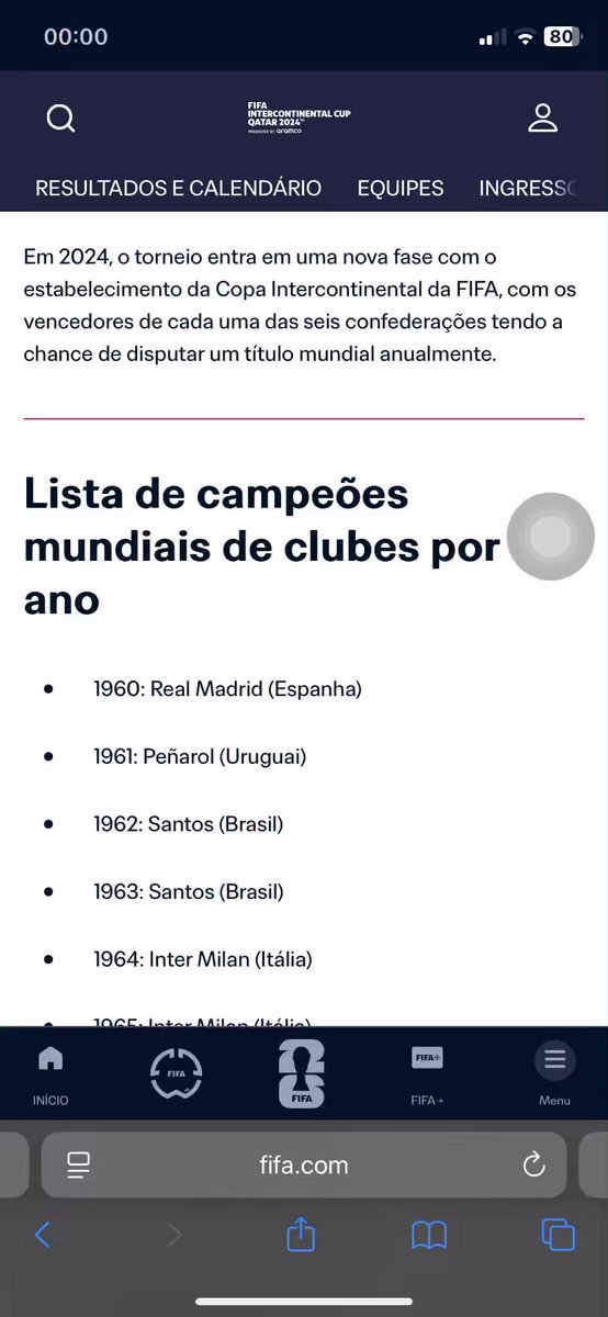 🚨O Palmeiras não é campeão mundial e isso é um fato consumado ⚠️No momento em que anunciou a criação do Super Mundial, a FIFA fez a lista de todos os campeões mundiais e o PALMEIRAS NÃO ESTÁ NESSA LISTA 🎯Acabou! A partir daí não tem mais debate. A ata tão usada pelo Palmeirenses como uma possível validação da FIFA, não passa de uma politicagem feita por 3 homens banidos do futebol 🗣️Em 2014, durante um momento de máxima aproximação entre a FIFA e CBF devido a Copa, Jerôme Valker, Joseph Blatter e Marco Polo Del Nero, presidente da CBf ⚠️Sentaram-se em um hotel em São Paulo e Del Nero, um Palmeirense que deu os Brasileiros pré-71 para o Palmeiras, homem que falou para os árbitros não errarem contra o Palmeiras, entregou a ata para Valker e Blatter assinarem. Simplesmente isso 🗣️Na verdade esse desespero todo do Palmeiras em não aceitar não ter um mundial de clubes torna tudo ainda mais feio 🎥Está lá no site da FIFA até hoje a lista de todos os campeões mundiais, sem o Palmeiras. Vejam abaixo