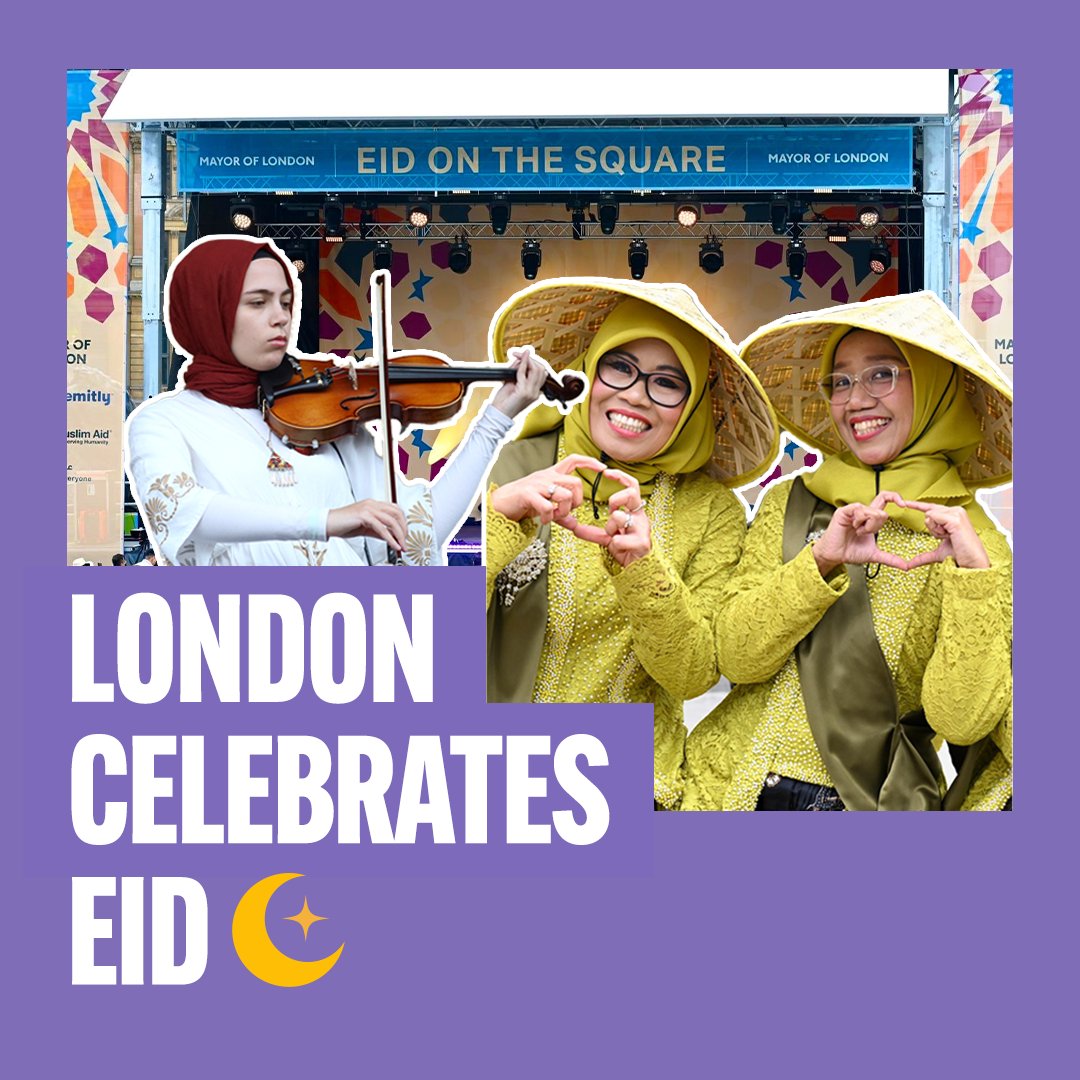 This is how Londoners celebrated Eid on the Square. Smiles, sunshine and a packed Trafalgar Square full of energy. A brilliant afternoon marking a special day—right in the heart of the city.