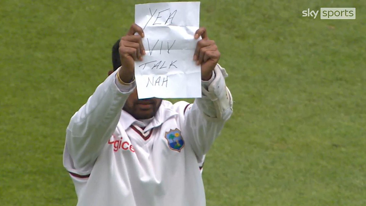 "Yea Viv, talk nah" ⏮️ On this day in 2012, Denesh Ramdin made a century against England and sent a bizarre message to Sir Viv Richards 🤔