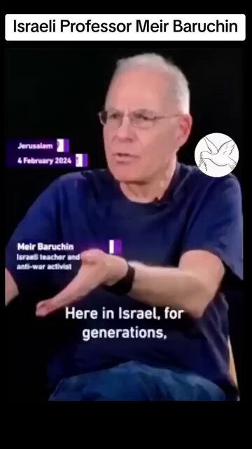 Professor Meir Baruchain telling the truth . Free Palestine 🇵🇸