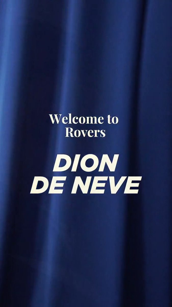✍️ Our first summer signing has arrived! Welcome to #Rovers, Dion De Neve 🇧🇪 🔵⚪️