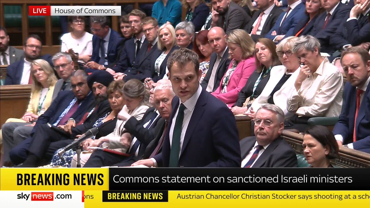 “The two-state solution is in peril,” says Foreign Office minister Hamish Falconer MP, as he outlines new UK sanctions on Israeli ministers and warns of escalating violence in Gaza and the West Bank. 📺 Sky 501, Virgin 602, Freeview 233 and YouTube