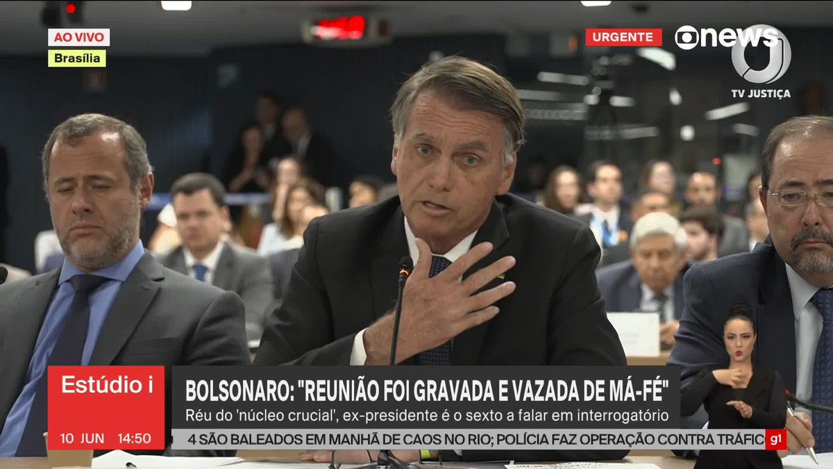 Após dizer em reunião que ministros do STF “estariam levando” milhões de dólares, Bolsonaro responde que não tinha indício para tal afirmação e pede desculpa a Moraes: “Me desculpe, não tinha intenção de acusar.” #Estúdioi ➡ Assista à #GloboNews:
