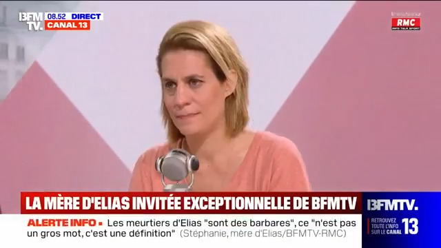 🔷 INDISPENSABLE ! À l'époque du paraître, du superficiel, du faux-semblant, du déni de réalité, de la lâcheté, de la petite politique égocentrée et déconnectée, vous n'entendrez rien de plus humain et réel, rien de plus digne et décent, que ce témoignage bouleversant de Stéphanie, mère d'Élias, 14 ans, assassiné à Paris en janvier dernier, par deux racailles multirécidivistes, à coups de machette. (mardi 10 juin 2025, "Le Face à Face", Apolline de Malherbe, BFMTV-RMC - Sources : /
