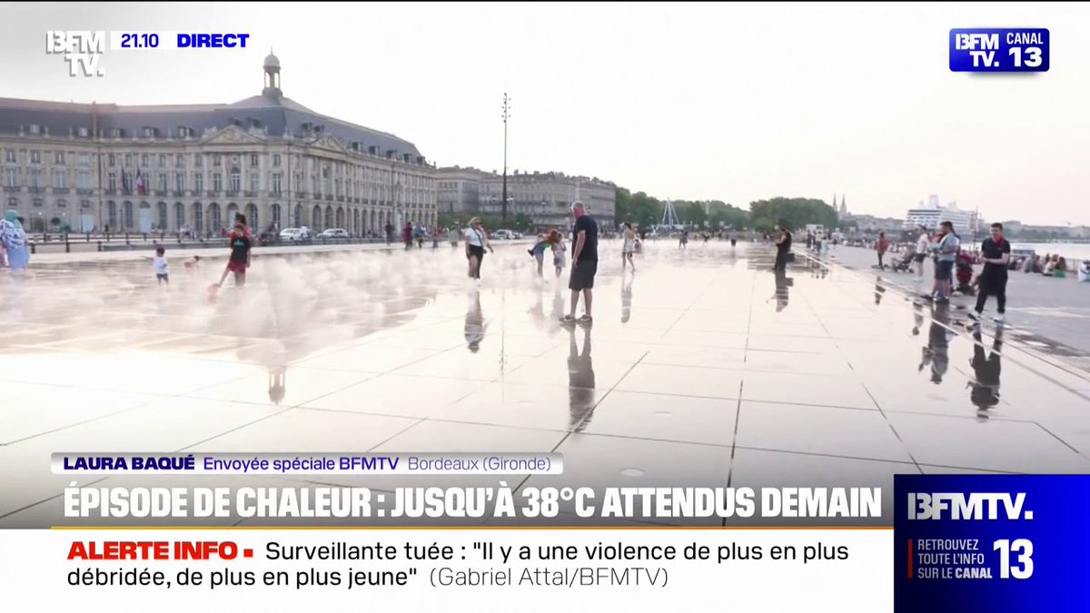🌡️ Épisode de chaleur: jusqu'à 36°C attendus demain à Bordeaux