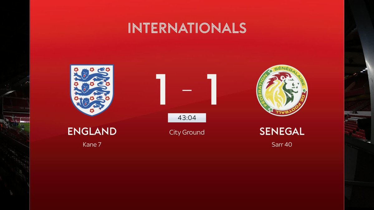 Senegal are level! It's England's first goal conceded under Thomas Tuchel 👀