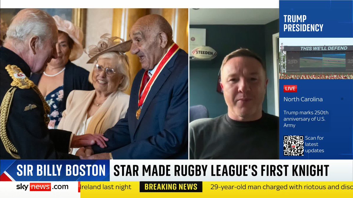 “He’s a cultural icon in rugby league,” says Wigan Warriors CEO Kris Radlinski, as legend Billy Boston becomes the first person to get the honour in the sport's 130 year history 📺 Sky 501, Virgin 602, Freeview 233 and YouTube