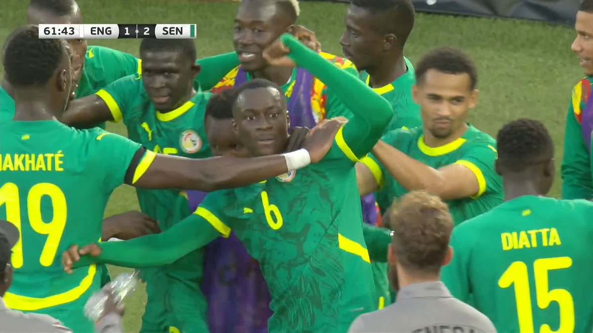 Senegal lead England at the City Ground! 🇸🇳 Habib Diarra breaks through unchallenged #ITVFootball | #ThreeLions
