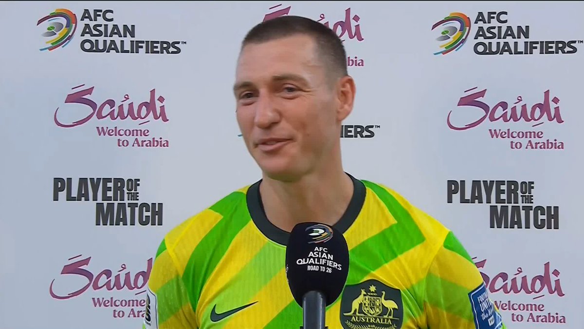 A Mitch Duke interview for the ages 😂 Tonight’s goalscorer reflects on the Subway #Socceroos’ qualification for the #FIFAWorldCup 💚💛 #KSAvAUS