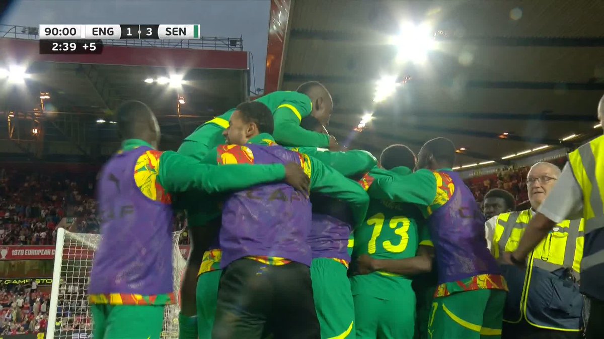 SENEGAL HAVE A THIRD AGAINST ENGLAND! Cheikh Sabaly scores on the counter attack #ITVFootball | #ThreeLions