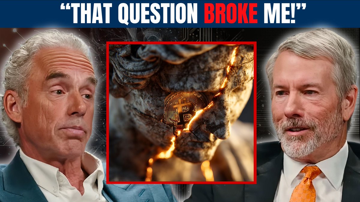 JORDAN PETERSON: “You want to keep the fruits of your labor… over the longest amount of time possible with the least amount of parasitism and corruption manageable.” 🔥 Peterson and Saylor nail why Bitcoin is not greed, it’s justice. 👇