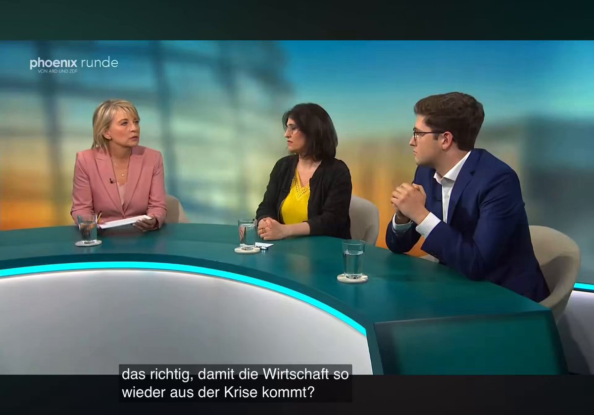 „Ich wünsche mir eine Arbeiterbewegung, die dem etwas entgegensetzt, die sich das nicht einfach als Sachnotwendigkeit verkaufen lässt, dass man immer länger arbeiten muss, um andere reicher zu machen.“ Ole Nymoen in der #Phoenixrunde 🫳 🎤