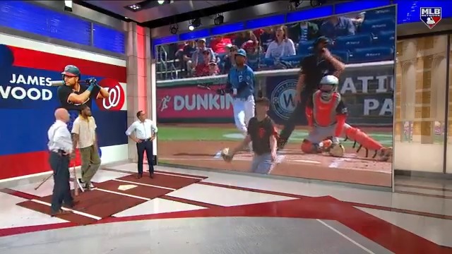 James Wood has the third-best hard-hit rate in MLB 💪 The Washington Nationals slugger heads to the skybox to detail how he barrels the ball all over the field. #MLBCentral | Mark DeRosa
