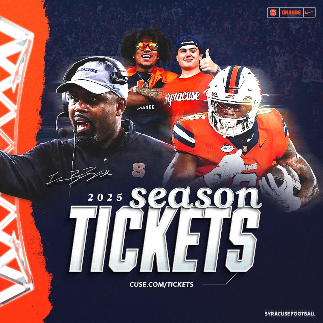 Coach Fran working the phones! ☎️🎯 Don't miss the Syracuse Football action at the JMA Dome! Season tickets start at just $150. New buyers can take advantage of a three-month, interest-free payment plan. ➡️