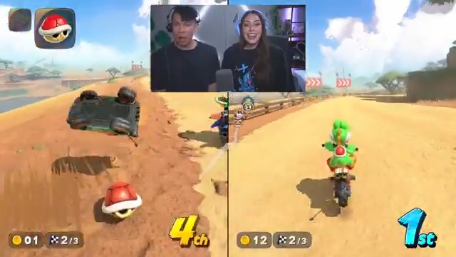 The unintentional betrayal in Mario Kart world, not once....but twice lol 😅 #mariokartworld #nintendoswitch2