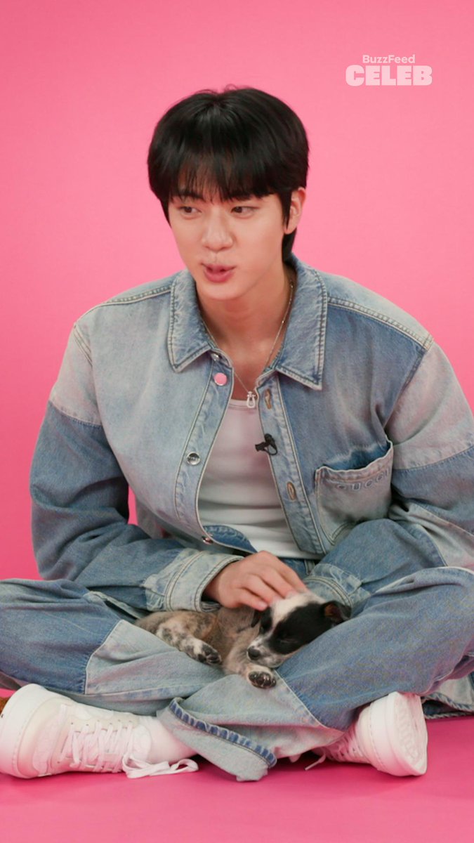 Can Jin sing me a lullaby too? 🥹 #BuzzFeedCeleb #PuppyInterview
