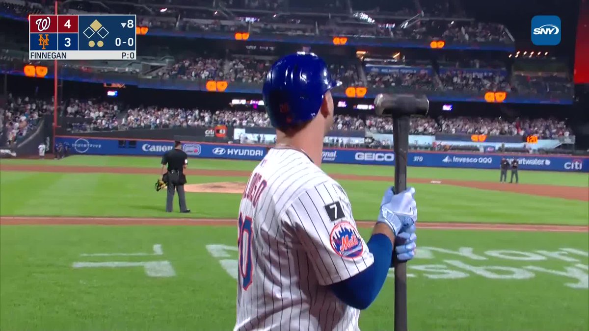 Pete in the on-deck circle with the sledgehammer 🔨