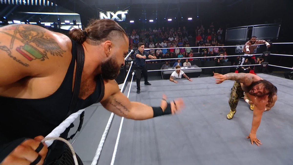 This was CHAOS! 🤯 STACKS 💵 just showed up, but Luca Crusifino is the one leaving us with questions!!! 😱 #WWENXT