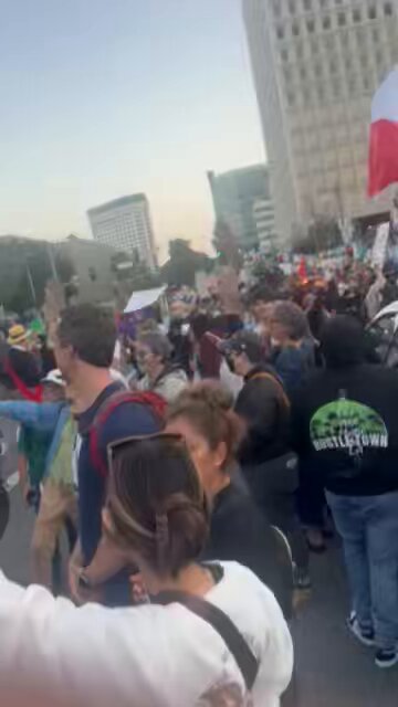Faith leaders and a crowd are gathered at the Federal Building right now. Video taken by a 50501 organizer on the ground.