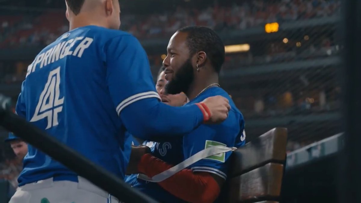Today was Vladdy's off-day. Springer made sure he was stuck to the bench ๐