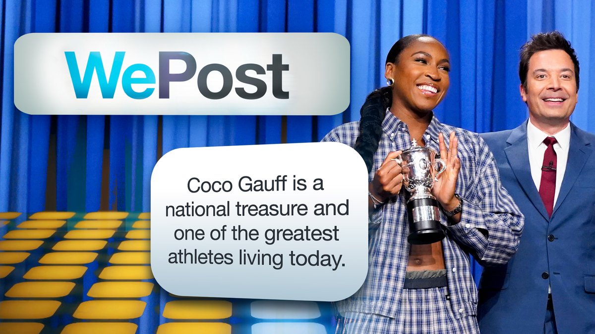 .Coco Gauff crashes Jimmy’s monologue fresh off her French Open win! #FallonTonight #RolandGarros