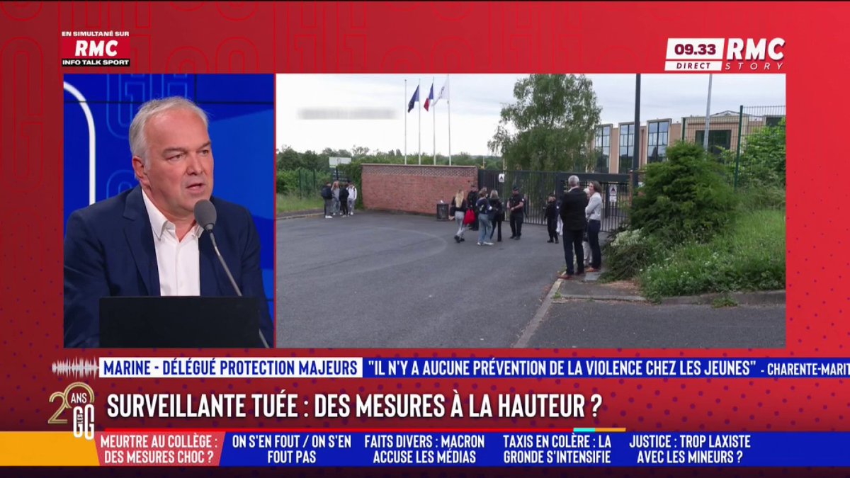👦 Surveillante tuée 🗣️ Olivier Truchot : "À un moment donné, on ne pourra pas mettre, derrière chaque enfant, un adulte... Déjà, il y a les parents ! Il faut que les parents reprennent leur rôle, observent leurs enfants, leur parlent, fouillent dans leur sac !" #GGRMC