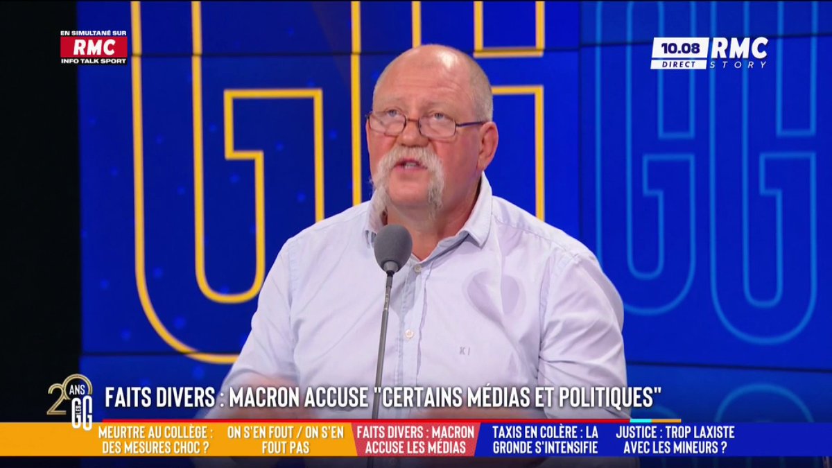 🗣️ Pour Macron, certains politiques et médias "rendent les gens fous" 🗣️ Didier Giraud : "Il se fout de notre g***** ! Son premier quinquennat, ils n'ont fait que ça courir après les faits divers... Dès qu'il y en a un, le ministre est sur place dans l'heure !" #GGRMC