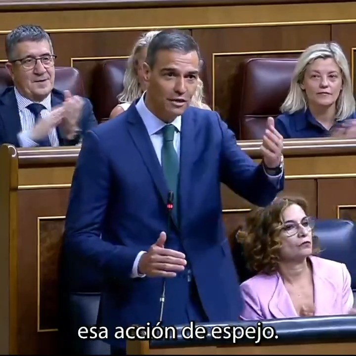 Habla de corrupción, de falta de democracia y de desgobierno. Señor Feijóo, lo que usted hace tiene un nombre en psicología: acción en espejo y es reprocharle al contrario lo que uno hace y el otro no. Usted lo que se está haciendo es un selfie.