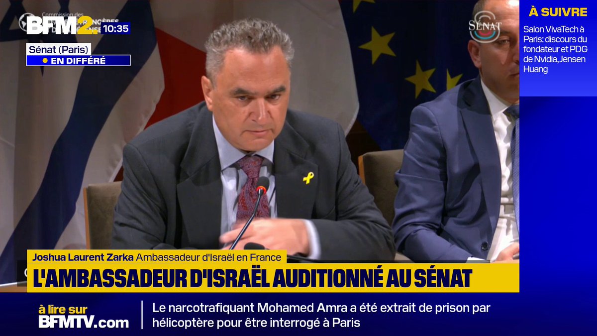 💬 "Le but est de les mettre dans un avion pour la France le plus rapidement possible" L'ambassadeur d'Israël en France revient sur le sort des ressortissants français encore présents en Israël après l'interception du bateau pour Gaza #BFM2