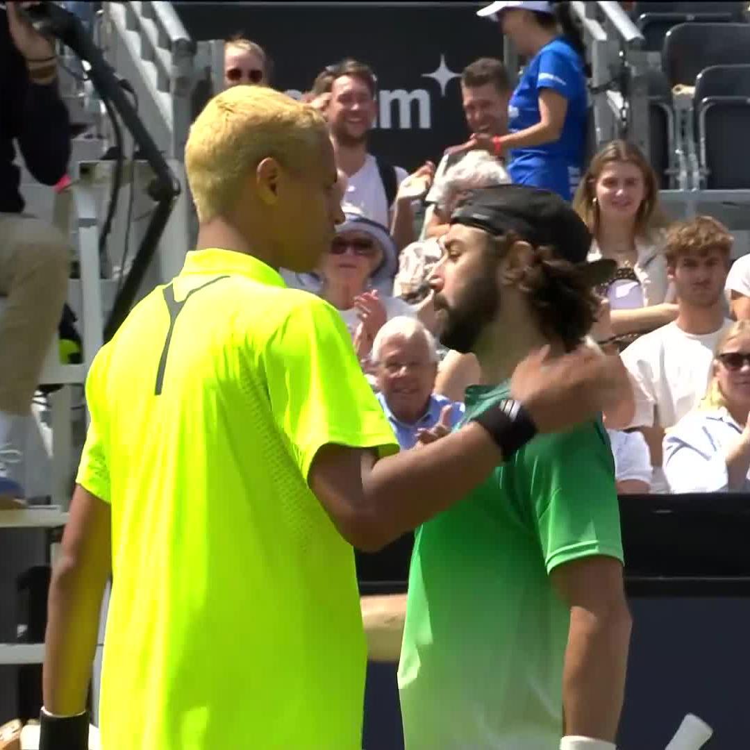 Locked in 😤 Diallo fights back from a set down and saves two match points to defeat Thompson 4-6 6-1 7-5! #LibemaOpen