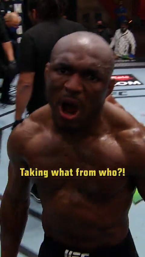 🗣️ "Taking what from WHO?!" #UFCAtlanta This was a COLD line from @Usman84kg 🥶