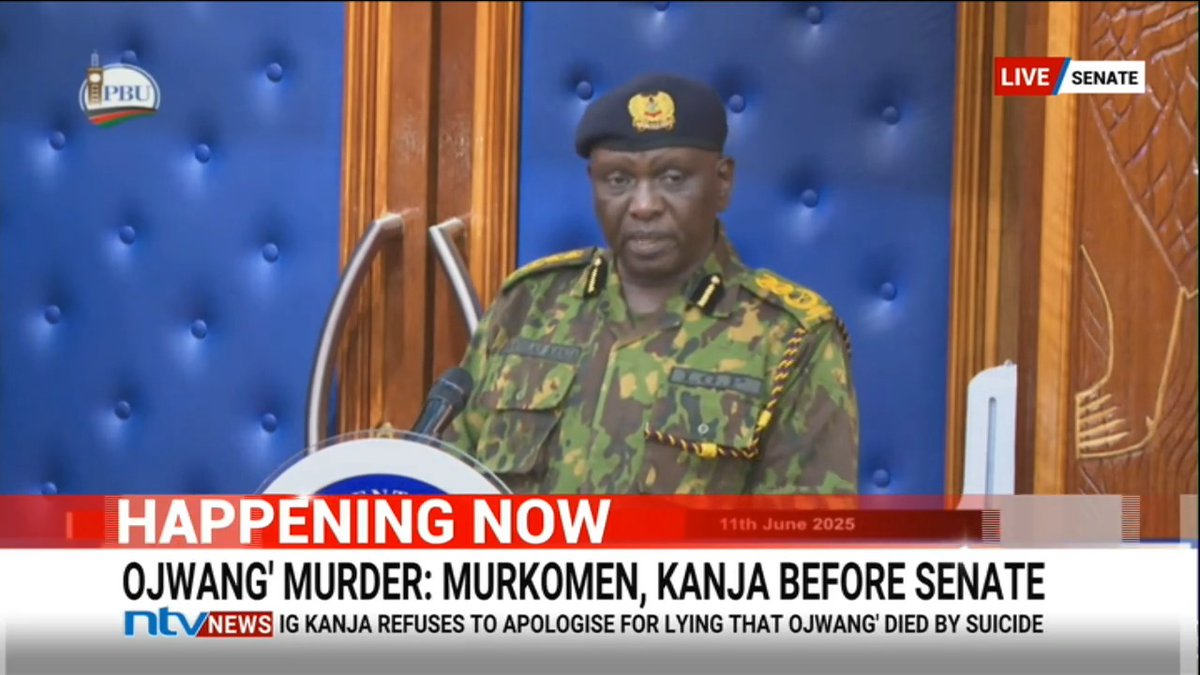 IG Kanja apologises for initial report that stated Albert Ojwang’ died by suicide.