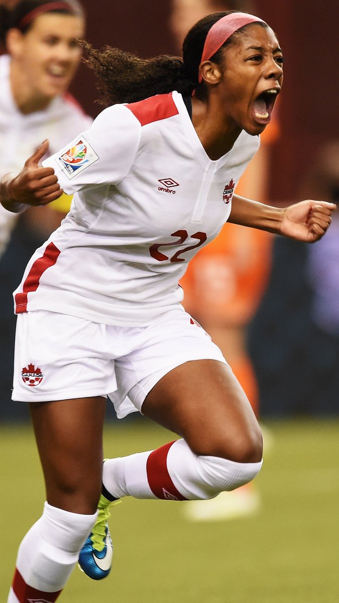 First goal vibes. 😍 Pure passion from Ashley Lawrence at the 2015 #FIFAWWC! 🇨🇦