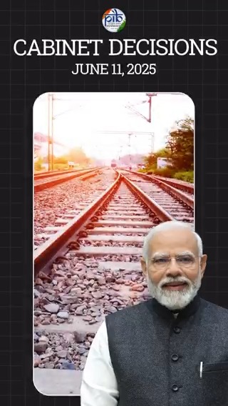 #Cabinet approves two multitracking projects across Indian Railways covering seven Districts in Jharkhand, Karnataka and Andhra Pradesh increasing the existing network by about 318 Kms. ▶️ These initiatives will improve travel convenience, reduce logistic cost, decrease oil imports and contribute to lower CO2 emissions, supporting sustainable and efficient rail operations ▶️ The total estimated cost of the projects is Rs 6,405 crore ▶️ The projects will generate direct employment for about 108 lakh human-days during construction #CabinetDecisions Ministry of Railways